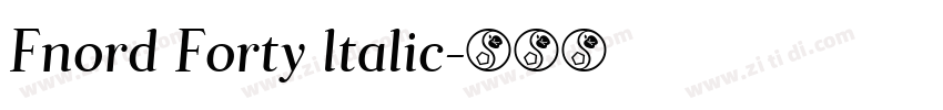 Fnord Forty ltalic字体转换